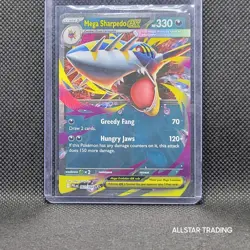 Mega Sharpedo EX 061/094 Pokemon Phantasmal Flames - Pokemon Mega Evolution Holo - Image 4