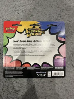 Pokemon TCG - Ascended Heroes 2 Pack Collection Blister - Larry's Komala- SEALED - Image 2