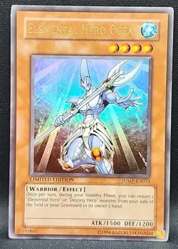Yugioh Elemental Hero Ocean JUMP-EN013 Ultra Rare Limited Edition LP VNICE - Image 1