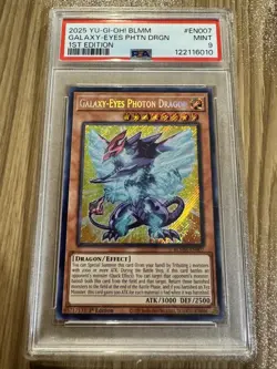Yu-Gi-Oh! 2025 Galaxy-Eyes Photon Dragon BLMM-EN007 Secret Rare PSA 9 English - Image 1