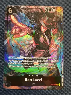 One Piece Rob Lucci (092) (Alternate Art) - Pillars of Strength (OP03) NM Foil - Image 1