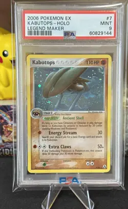 PSA 9 KABUTOPS - HOLO 7/92 - 2006 EX LEGEND MAKER - VINTAGE POKEMON MINT - Image 1