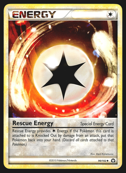 Rescue Energy 90/102 HGSS Triumphant Pokemon Card LP - Image 1