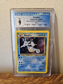 Pokemon Neo Genesis 1st Edition - Kingdra 8/111 Holo Rare CGC 9 - DOUBLE SWIRL - Image 1
