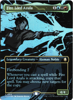 Fire Lord Azula (0313) (Borderless) R Foil Avatar: The Last Airbender 313 NM - Image 1