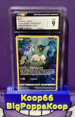 Mew Pokemon 2023 Crown Zenith GG10/GG70 Galarian Gallery Holo CGC 9 Mint - Image 1