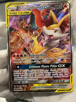Pokemon TCG Charizard & Braixen GX SM230 Black Star Promo Holo Full Art DMG - Image 3