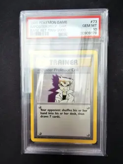 Pop 10 PSA 10 Impostor Professor Oak 4th Print 1999 Pokemon Base Set 73/102 - Image 1
