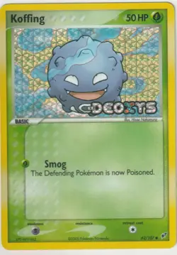 2005 Pokemon EX Deoxys Koffing [Reverse Holo] #62/107 NM MT Stamped - Image 1
