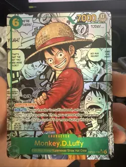 Monkey.D.Luffy (Super Alternate Art) OP13-118 Carrying On His Will Foil Manga! - Image 4