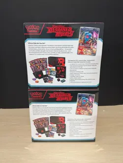 LOT OF 2 DESTINED RIVALS POKEMON CENTER EXCLUSIVE ELITE TRAINER BOX ETB - Image 2