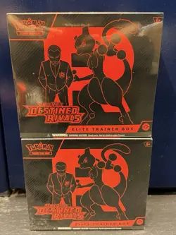 🔥 LOT OF 2 - Pokemon Destined Rivals ETB Elite Trainer Box - SEALED & IN HAND🔥 - Image 1