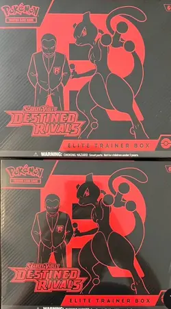 Pokemon Scarlet & Violet: Destined Rivals Elite Trainer Box ETB Lot of 2 Sealed - Image 1