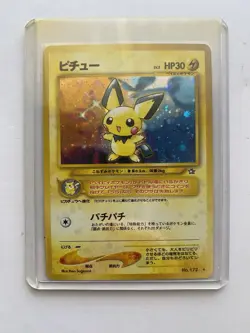 PICHU NO. 172 NEO GENESIS POKEMON JAPANESE RARE HOLO 2000 NM - Image 1