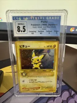 Pichu #172 Japanese Pokemon CGC 8.5 NM/MT+ 1999 Neo Genesis Holo - Image 1