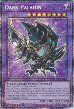 Yugioh Dark Paladin - BLMM-EN008 - Starlight Rare 1st Edition - Image 1