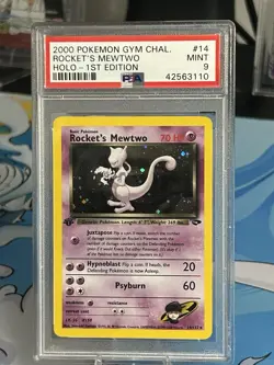 Pokemon TCG Rockets Mewtwo Gym Challenge Holo Card 14/132 PSA - Image 1