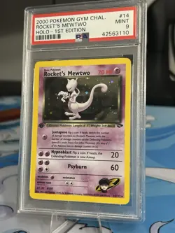 Pokemon TCG Rockets Mewtwo Gym Challenge Holo Card 14/132 PSA - Image 3