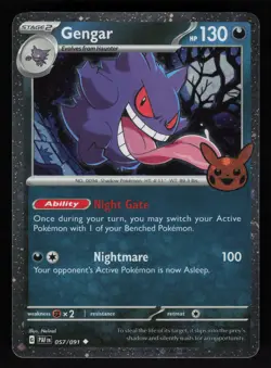 Gengar (Cosmos Holo) 057/091 Trick or Trade 2024 Holo Rare Pokemon TCG Card NM - Image 1
