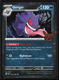 Gengar 057/091 Trick or Trade BOOster 2024 Cosmos Holo Pokemon Card - Image 1