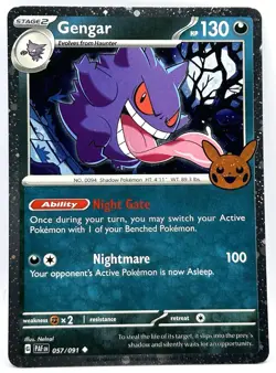 Gengar 057/091 COSMOS HOLO Trick or Trade Pokemon Card - Image 1