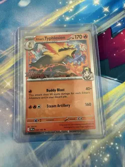 Pokemon PRERELEASE Ethan's Typhlosion 034/182 Sv10 Destined Rivals - Image 1