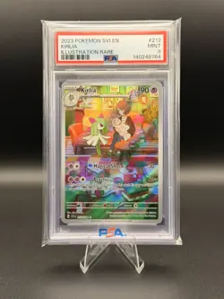 Pokemon TCG Kirlia Scarlet & Violet Base Set Illustration Rare 212/198 PSA 9 - Image 1