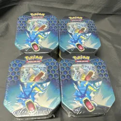 Pokemon Hidden Fates Gyarados GX Sealed Deck Tin Lot of 4 - Image 1