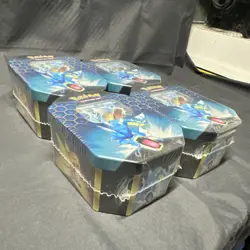 Pokemon Hidden Fates Gyarados GX Sealed Deck Tin Lot of 4 - Image 2