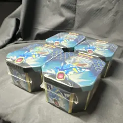Pokemon Hidden Fates Gyarados GX Sealed Deck Tin Lot of 4 - Image 3