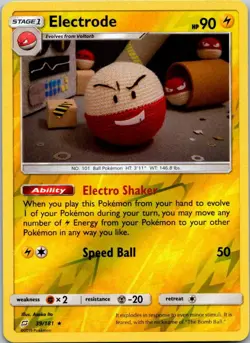 Electrode - 39/181 - Holo Rare - Reverse Holo Pokemon Team Up Near Mint - Image 1