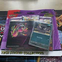 Pokemon mega Evolution Ascended Heroes Gastly Tech Sticker Collection - Image 1