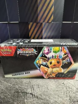 Pokemon TCG Scarlet & Violet Prismatic Evolutions Surprise Box Sealed - Image 1