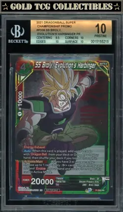 BGS 10 ⭐ SS Broly 2021 Championship Super Card Promo DBS DBZ Z Heroes - Image 1