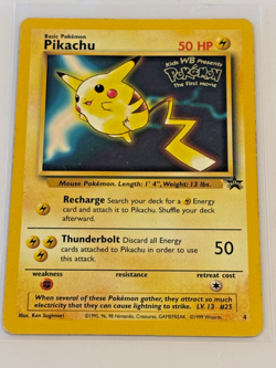 Pikachu #4 The First Movie Black Star Promo Pokemon Card WOTC - Image 1