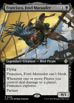 Francisco, Fowl Marauder - Extended Art - Commander: The Lost Caverns of Ixalan - Image 1