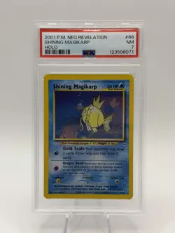 Pokemon Shining Magikarp Holo - PSA 7 - 2001 Neo Revelation 66/64 Rare - Image 1