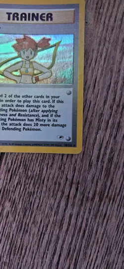Pokemon TCG Misty Trainer Card Gym Heroes 18/132 Holo Rare LP Condition - Image 3