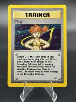 Misty - 18/132 1 Gym Heroes - Holo Rare - LP - Pokemon TCG Card - 2000 WOTC - Image 1