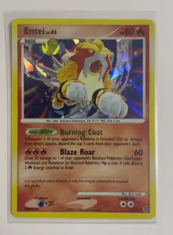 Entei 4/132 Holo Secret Wonders NM - Legendary Pokemon Card (D & P 2007) - Image 1