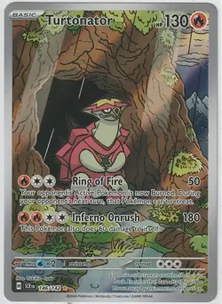 Turtonator - 146/142 - Illustration Rare - Stellar Crown - Pokemon Card - NM/M - Image 1