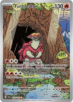 Turtonator 146/142 - SV07: Stellar Crown (SCR) Illustration Rare Pokemon TCG NM - Image 1