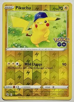 Pikachu 028/078 (LP) Reverse Holo Sword & Shield: Pokemon Go 2022 Pokemon Card - Image 1