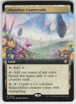 Abundant Countryside (Extended Art) Commander: Lorwyn Eclipsed 42 R NM MTG - Image 1