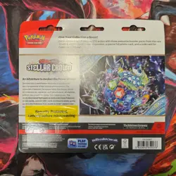 Pokemon Scarlet & Violet Stellar Crown 3 Pack Blister New and Sealed Latias - Image 2