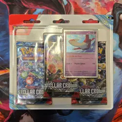 Pokemon Scarlet & Violet Stellar Crown 3 Pack Blister New and Sealed Latias - Image 4