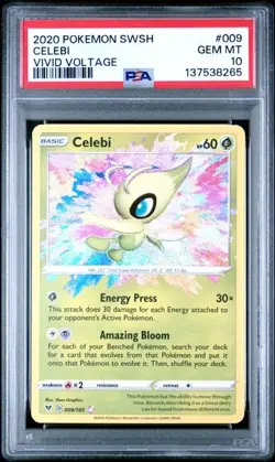 Celebi - 009/185 - Amazing Rare - Vivid Voltage - Pokemon - PSA 10 - Image 1