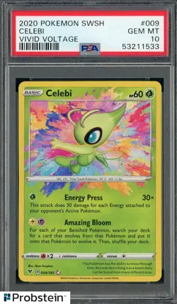 Auction #1 2020 Pokemon SWSH Vivid Voltage #009 Celebi PSA 10 GEM MINT - Image 1