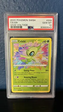 Pokemon Celebi Vivid Voltage Amazing Rare #009 PSA 10 Gem Mint - Image 1