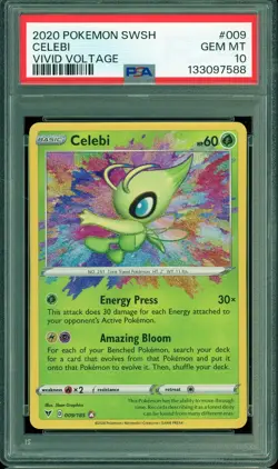 2020 POKEMON SWSH #009 CELEBI GEM MT PSA 10 VIVID VOLTAGE 009/185 - Image 1